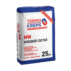 Клей для минеральной ваты и армирования ТЕРМОKREPS MW, 25кг