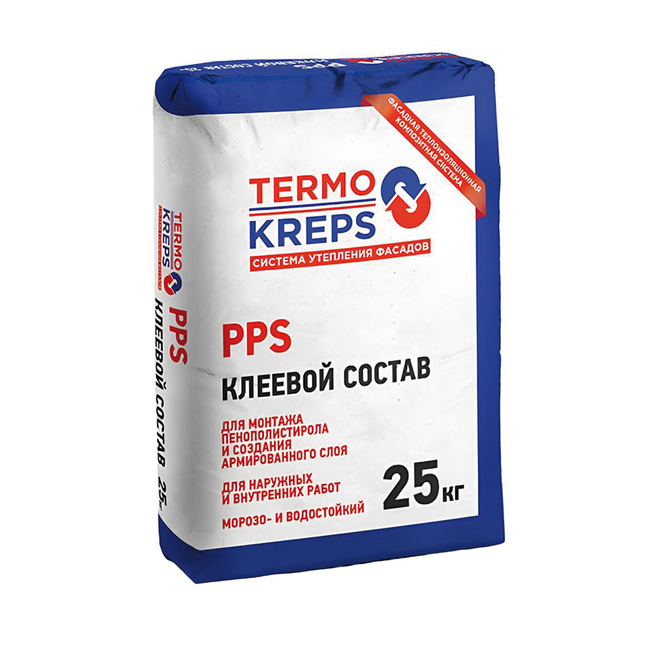 Клей для пенополистирола и армирования TERMOKREPS PPS, 25 кг